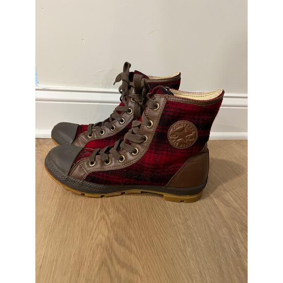 Converse x Woolrich Tall XHI Boots Mens 10Buffalo Plaid High Tops - Picture 1 of 5